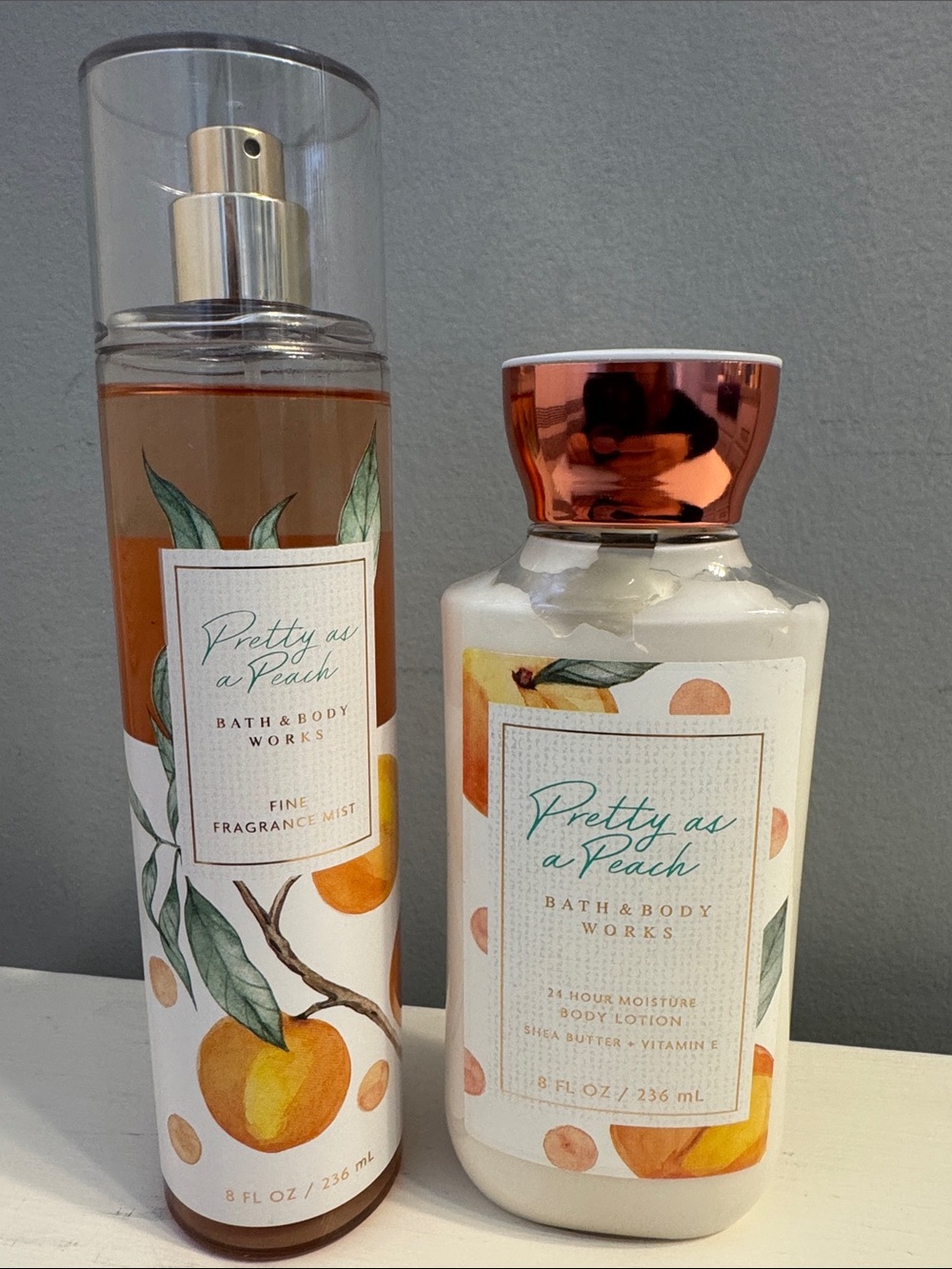 NWT- Bath & Body Works Pretty as a Peach Fragrance Mist & Lotion